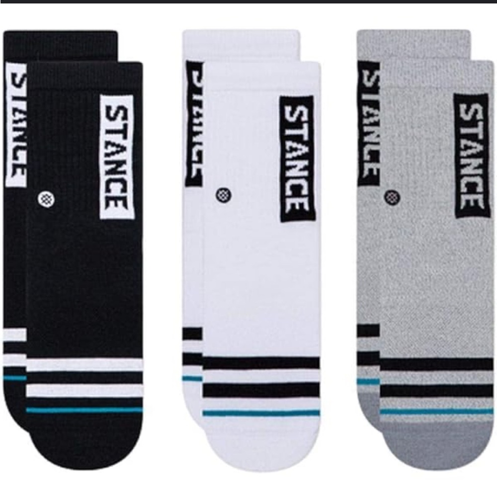 STANCE KIDS YOUTH CASUAL MULTI PACK OF THREE IN CREW HEIGHT MULTIPLE COLORS NWT